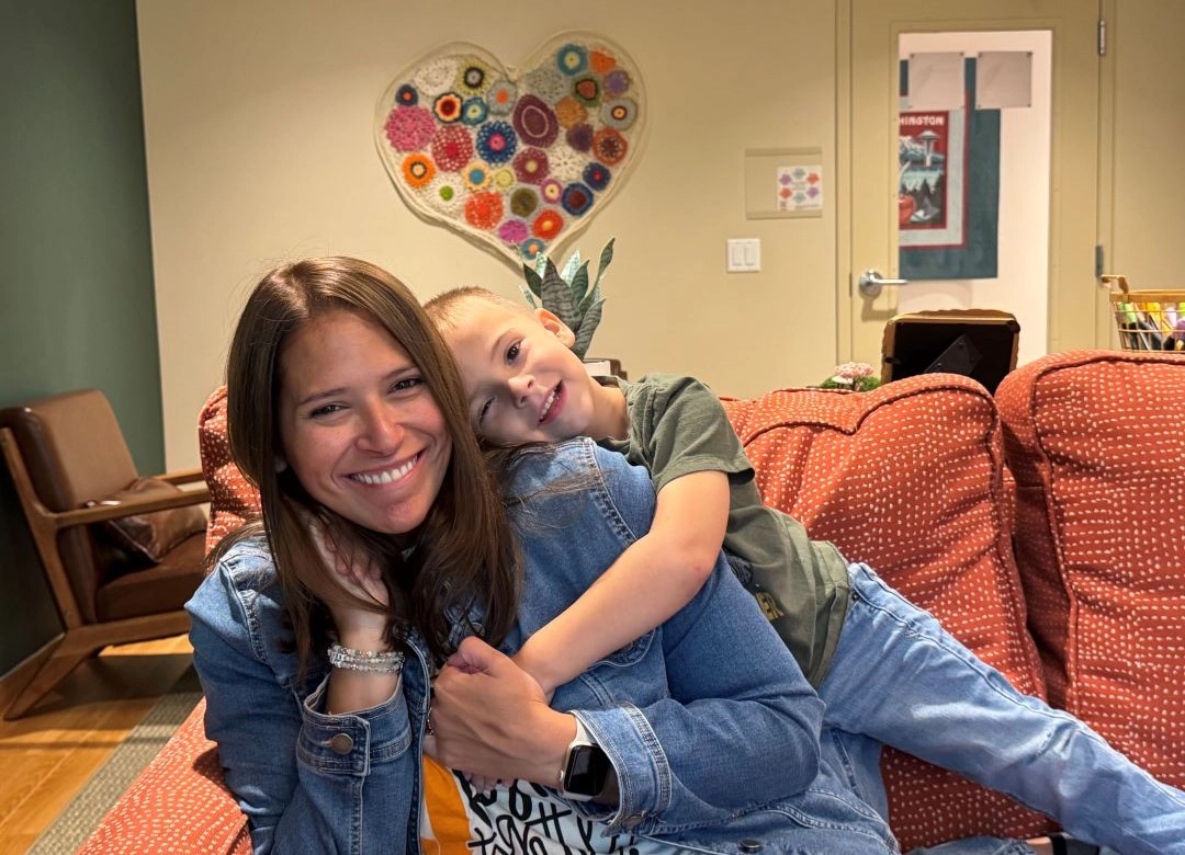Mom and 4-year-old Marky at Seattle RMHC