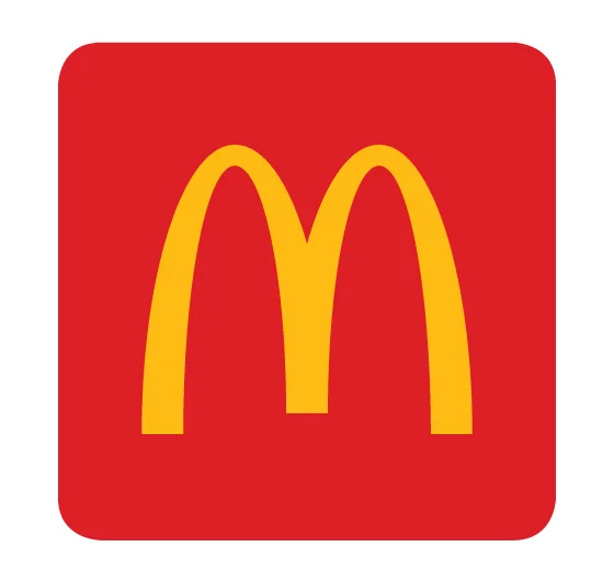 McDonalds Golden Arches "M" logo on red background